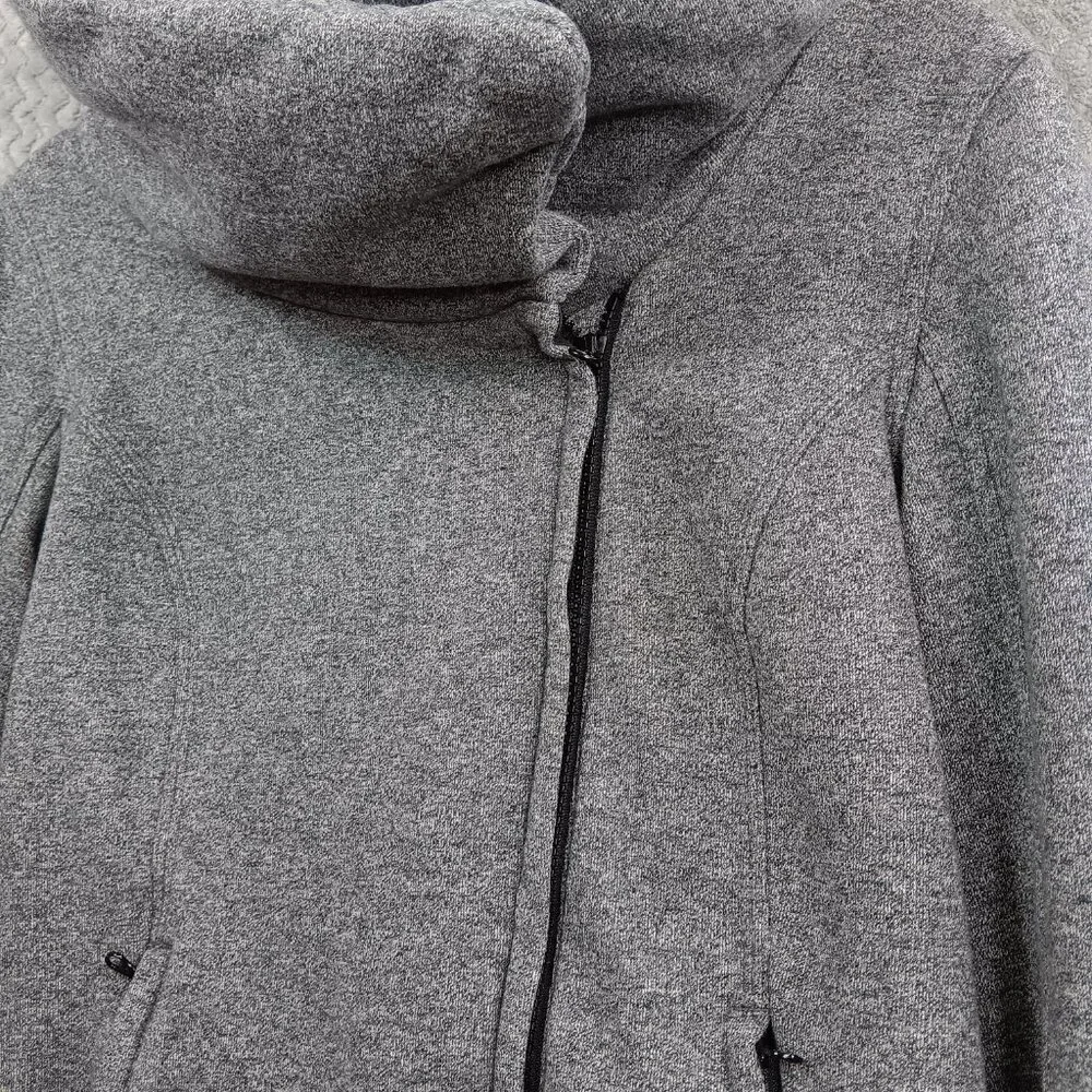 LULULEMON Karmacollected Jacket Heathered Speckled Black Women's 8 Zip Collared